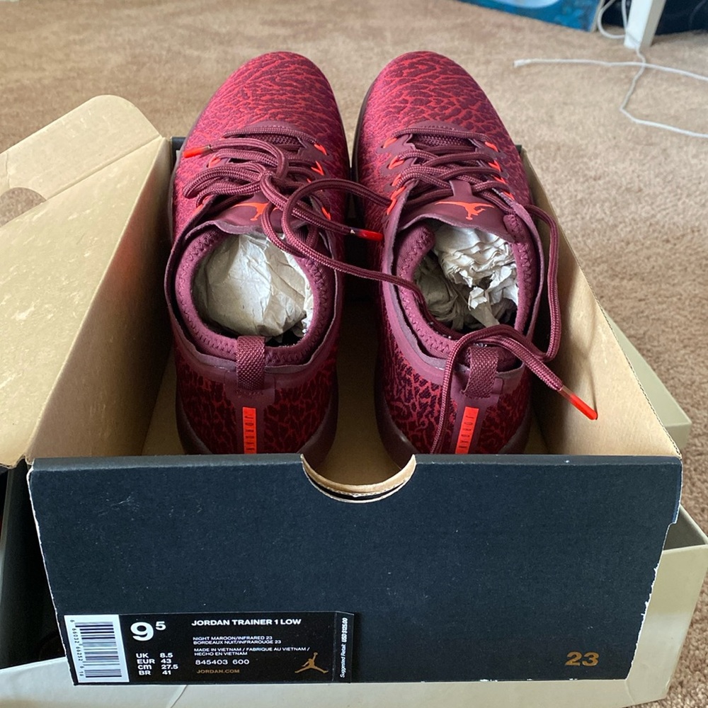 Jordan Trainer 1 low Night Maroon/infrared 23